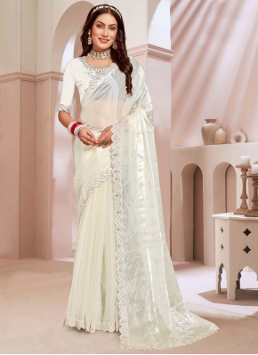 Adorable Zircon Party Contemporary Saree