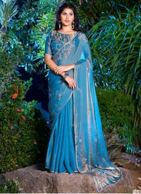 Adorning Satin Silk Swarovski Classic Saree