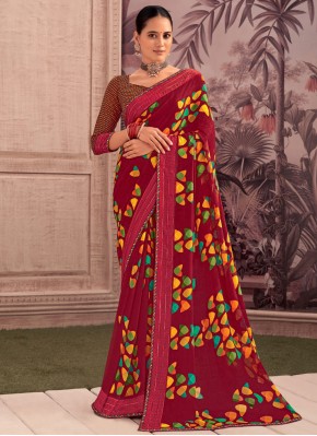 Affectionate Georgette Printed Trendy Saree