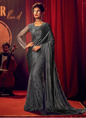 Amazing Imported Grey Classic Saree