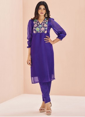 Amusing Organza Embroidered Designer Kurti