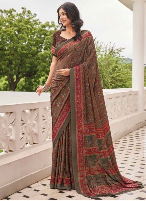 Angelic Pure Crepe Festival Traditional Saree