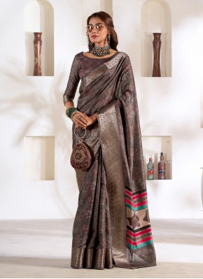 Artistic Grey Saree