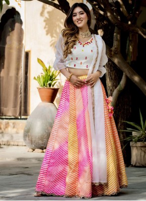 Aspiring Border Art Silk Trendy Lehenga Choli