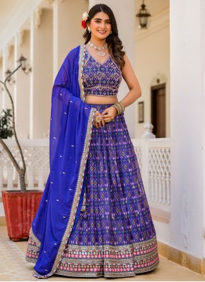 Astonishing Embroidered Georgette Readymade Lehenga Choli