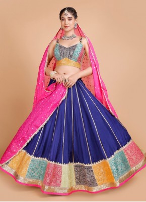 Banarasi Jacquard Fancy work Sleeveless Chaniya Choli