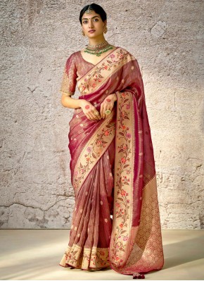 Banarasi Silk Traditional Saree in Maroon