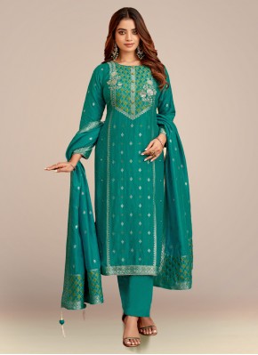 Baronial  Banarasi Jacquard Straight Suit