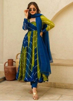 Baronial Digital Print Organza Readymade Salwar Kameez