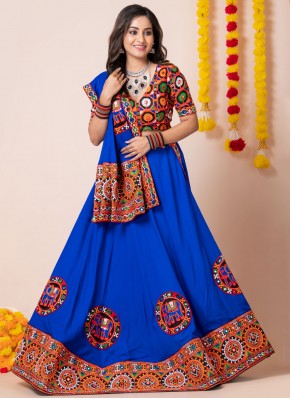 Beautiful Blue Lace Lehenga Choli