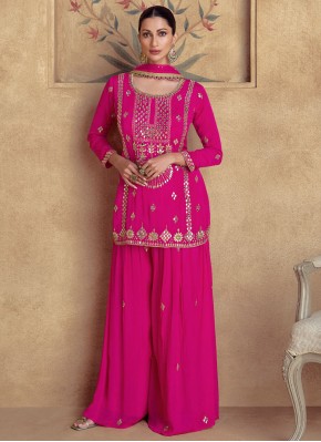 Beckoning Thread Chinon Rani Readymade Salwar Kameez