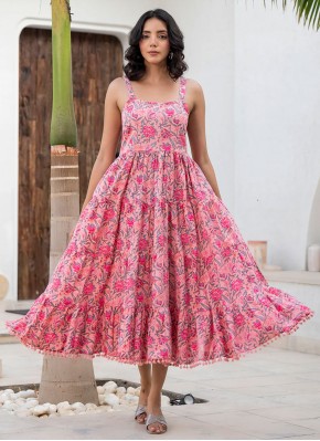 Best Floral Print Readymade Gown