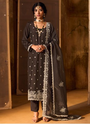 Black and Grey Color Salwar Kameez