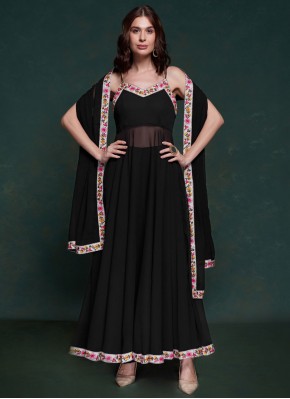 Black Ceremonial Readymade Salwar Kameez