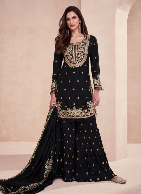 Black Ceremonial Trendy Salwar Kameez