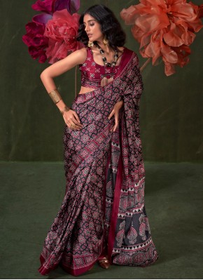 Black Color Classic Saree