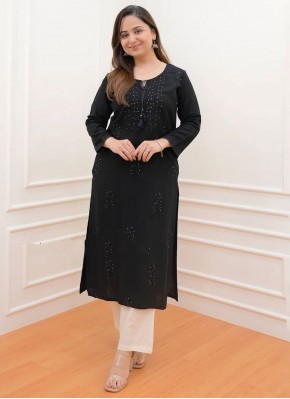 Black Color Designer Kurti