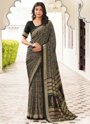 Black Color Designer Saree