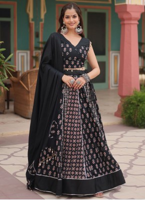 Black Color Trendy Lehenga Choli