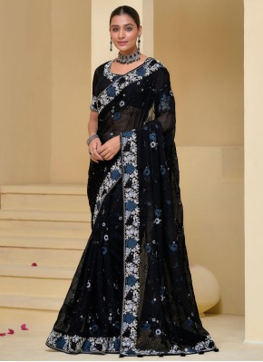 Black Color Trendy Saree