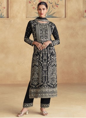 Black Embroidered Readymade Salwar Kameez