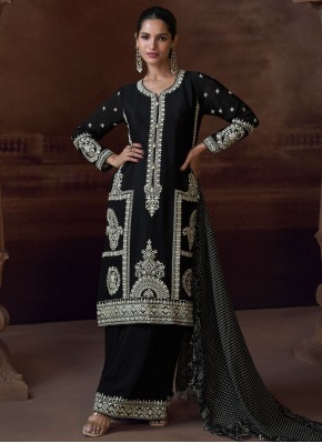 Black Mehndi Readymade Salwar Kameez