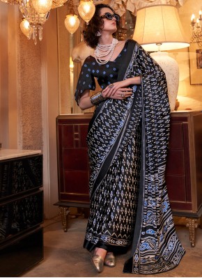 Black Patola Print Party Designer Saree