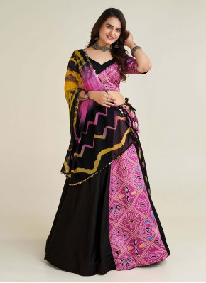 Black Poly Rayon Party Designer Lehenga Choli