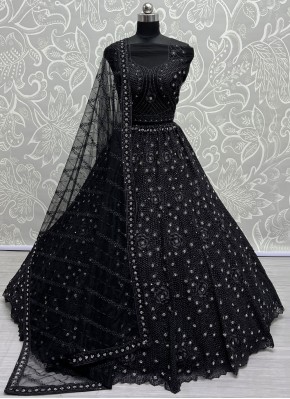 Black Reception Trendy Lehenga Choli