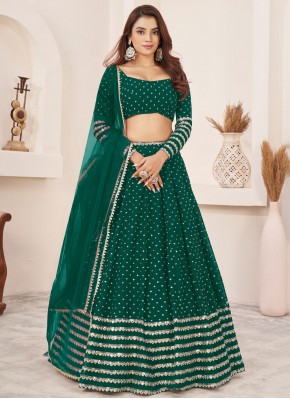 Blissful Green Designer Lehenga Choli