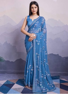 Blue Color Classic Saree