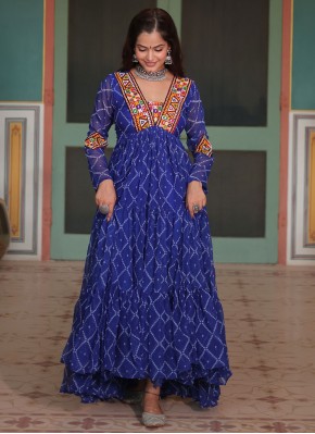 Blue Color Readymade Gown