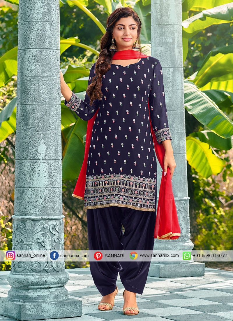 hand work patiala salwar suit