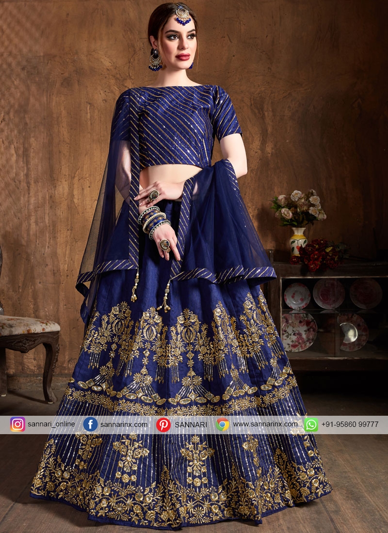 blue lehenga online