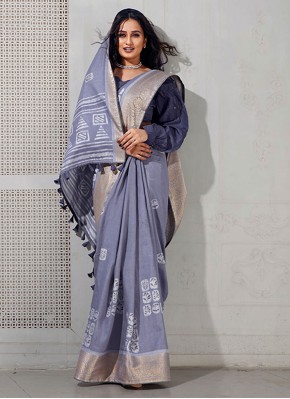 Brilliant Jacquard Work Silk Trendy Saree