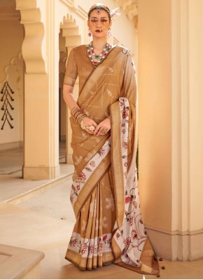 Brown Silk Party Trendy Saree