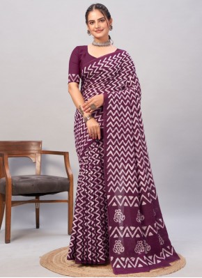 Burgundy Festival Designer Saree