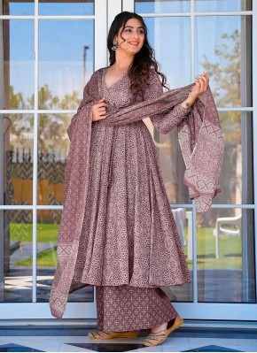 Burgundy Muslin Designer Salwar Kameez