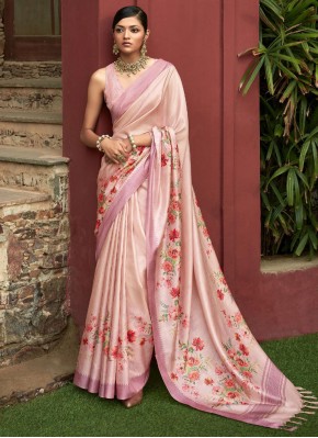 Capricious Art Silk Digital Print Contemporary Saree