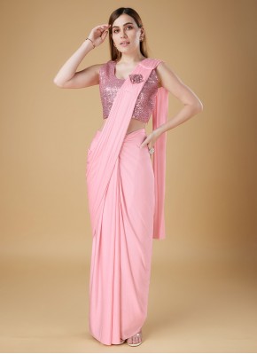 Captivating Plain Party Trendy Saree