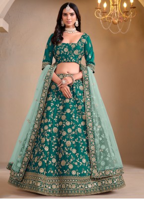 Catchy Resham Art Silk A Line Lehenga Choli