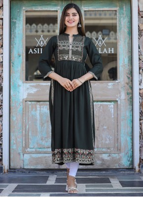 Charming Embroidered Party Wear Kurti