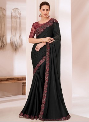 Chiffon Black Classic Saree