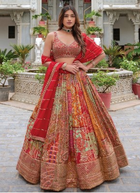 Chiffon Cut Dana Designer Readymade Lehngha Choli