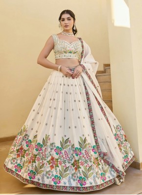 Chiffon Embroidery Work Designer Lehengha Choli