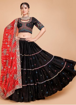 Chiffon Mirror Work Garba Chaniya Choli for Navratri