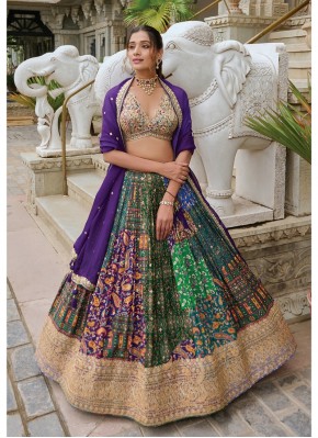 Chiffon Satin Designer Readymade Lehngha Choli for Engagement