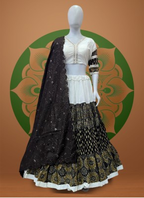 Chiffon Sequins Work Navratri Chaniya Choli