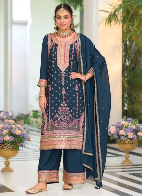 Chinon Sequins Readymade Salwar Kameez in Morpeach 