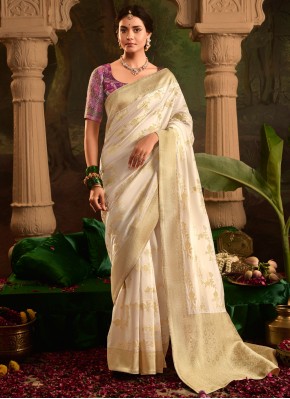 Compelling Weaving pure-dola Designer Saree